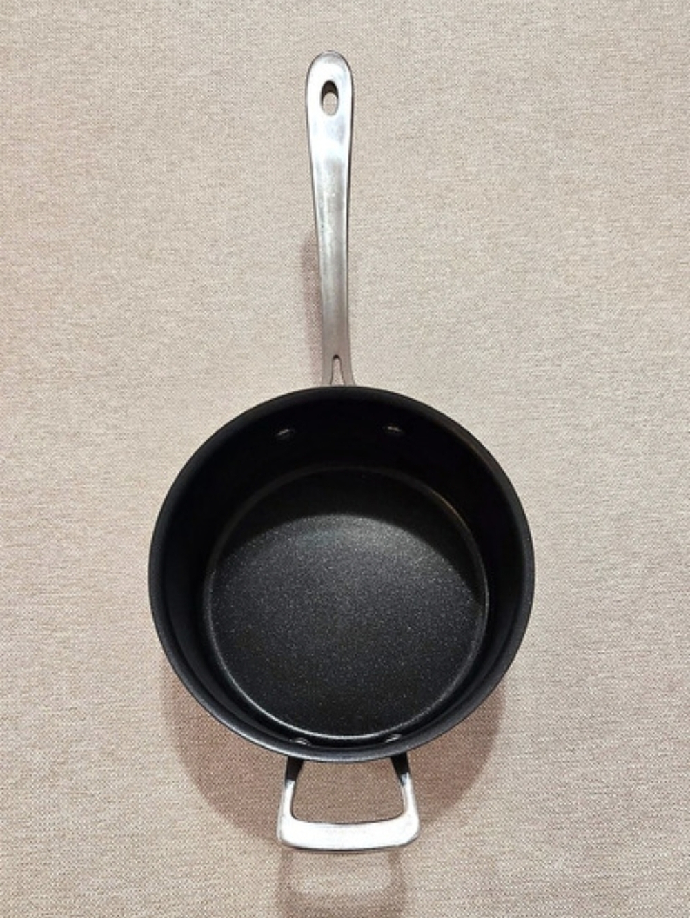 All-Clad Essentials Nonstick 3 QT Saucepan Black & Silver